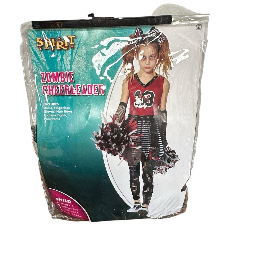 Spirit Halloween Girl’s Zombie Cheerleader Costume Size Small (4-6)